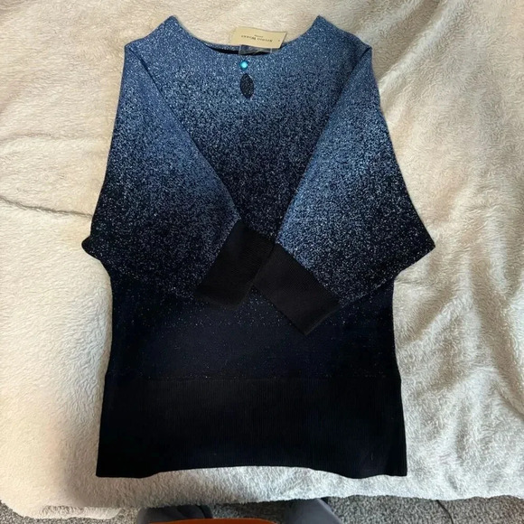 NWT-studio works sparkle ombré light weight sweater size petite small - Picture 3 of 3